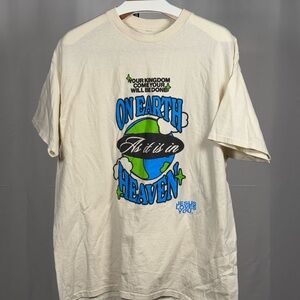 “Jesus Loves You” Graphic Tee with Earth and Heaven Design